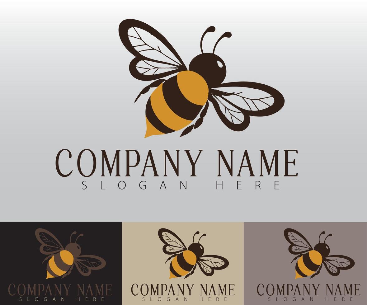 This bee logo design combines creativity with simplicity, making it perfect for branding across various industries. vector