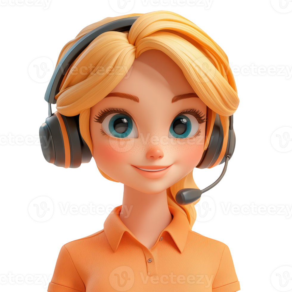 3D icon stylish smiling woman with glasses and laptop, online learning avatar cartoon hipster people close up portrait isolated transparent background png