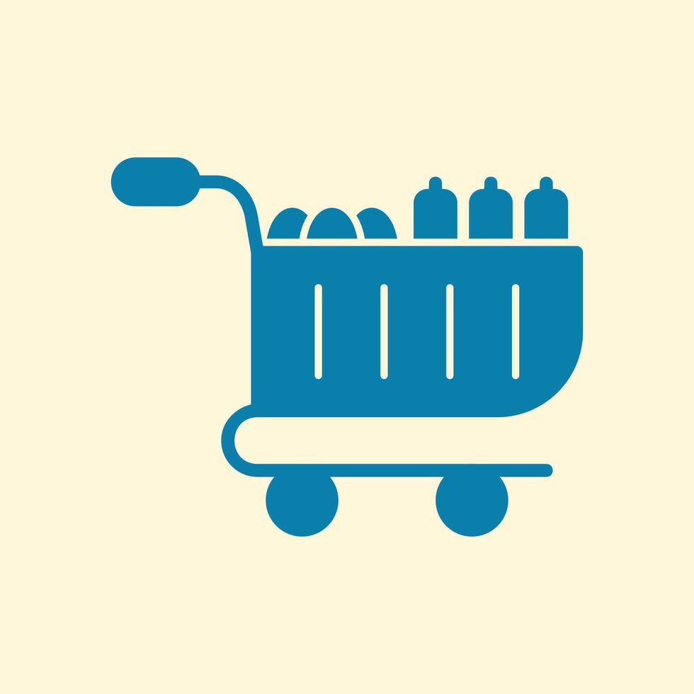 Food cart trendy creative cute abstract illustration colorful useful design vector