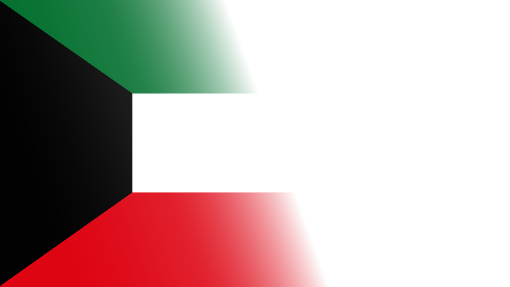 Transparent Kuwait flag banner png