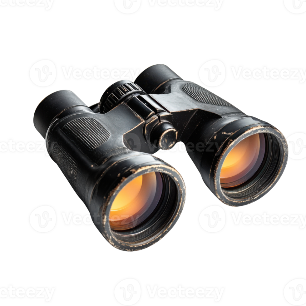 Binoculars on Transparent Background for Design, Clipart, Mockup, and Editing png