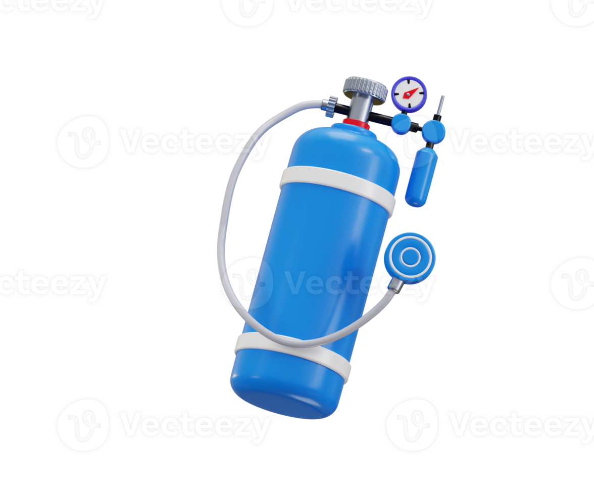 Oxygen cylinder icon 3d render concept of medical amp healthcare oxygen png
