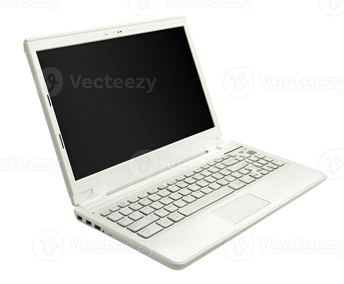 Open Laptop With Black Screen png
