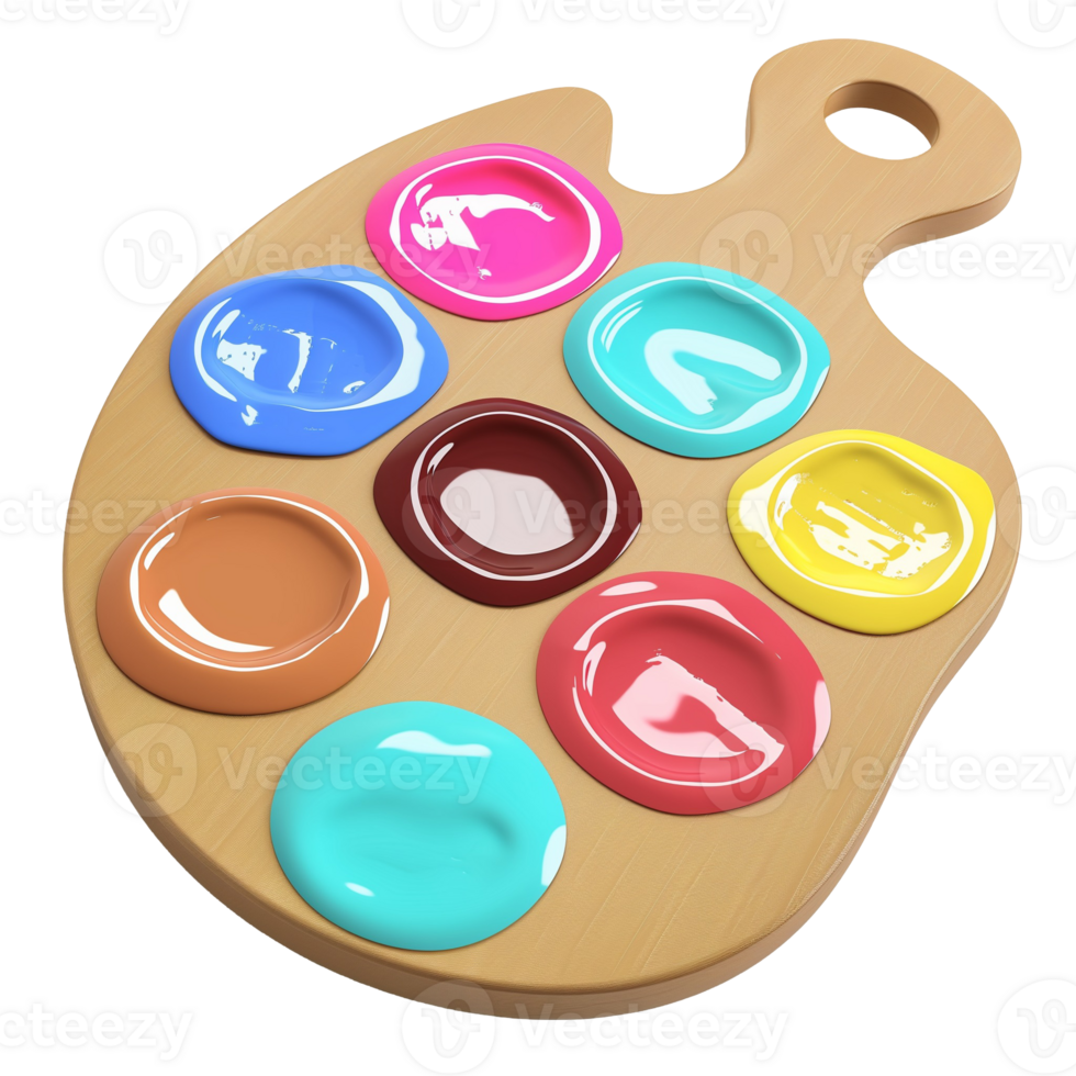 Artist Palette Concept Model Render png