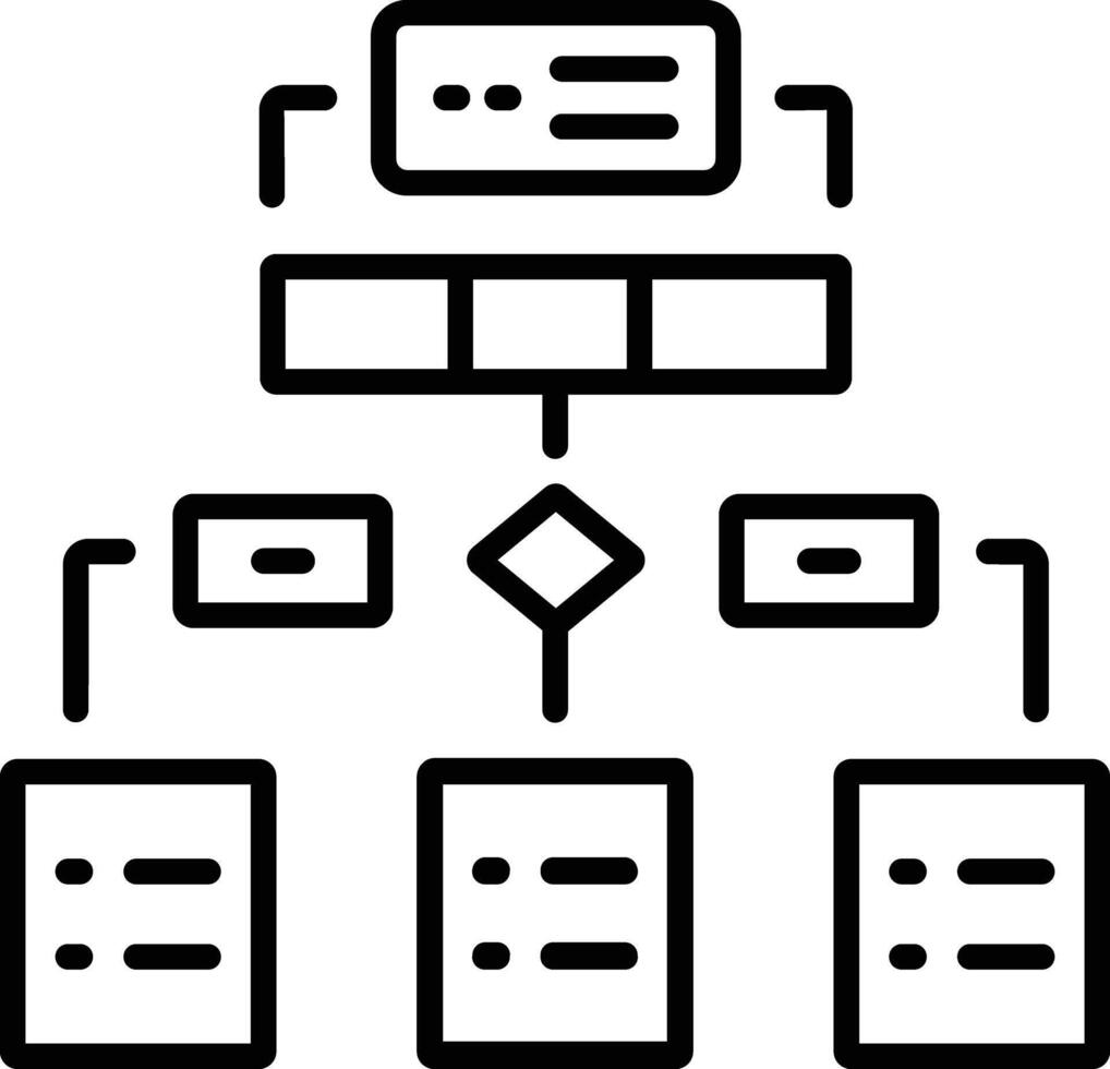 Subtask division icon in linear style vector