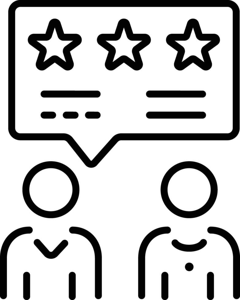 A line style icon of employee feedback vector