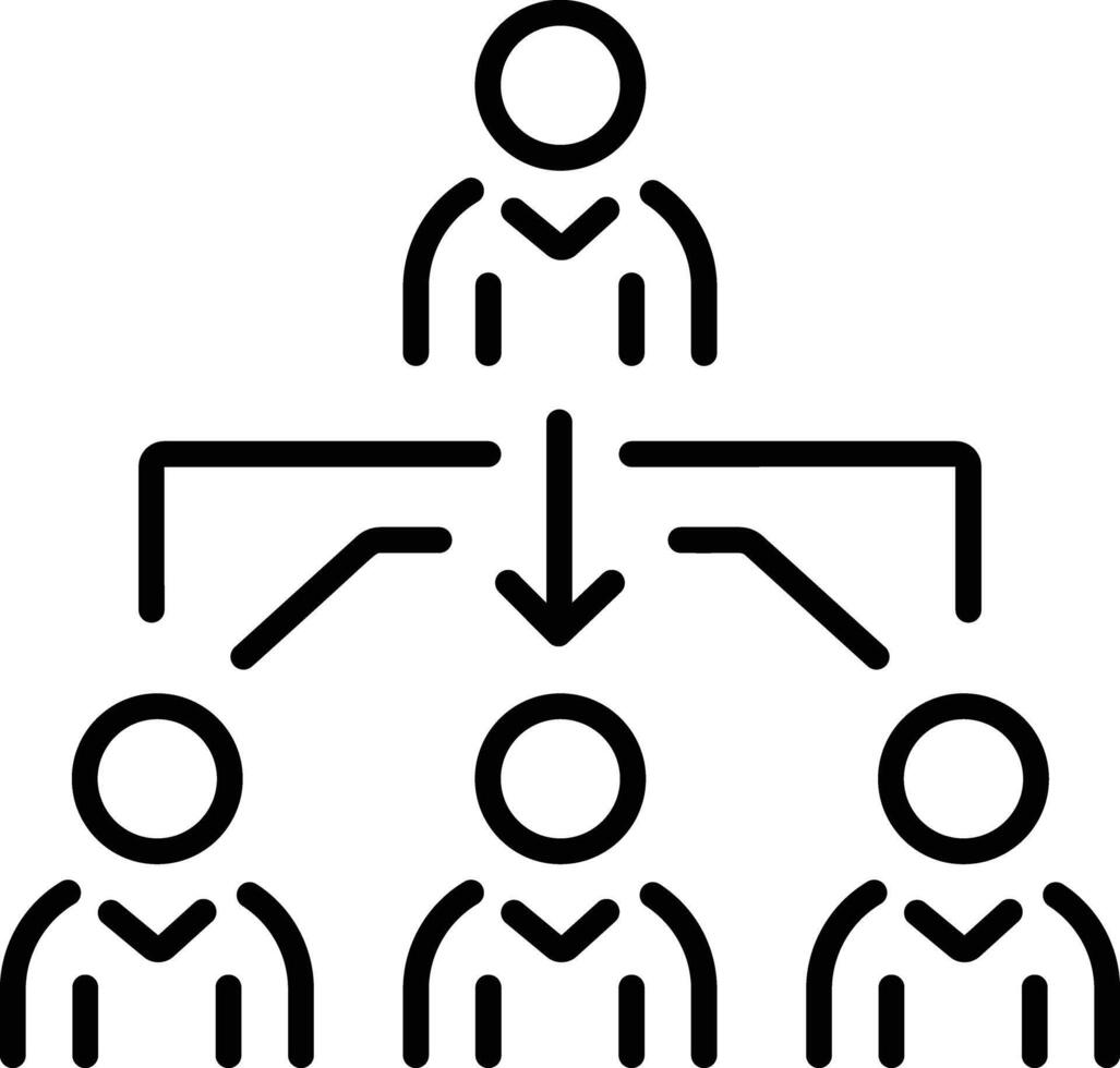 Management department icon in linear style vector