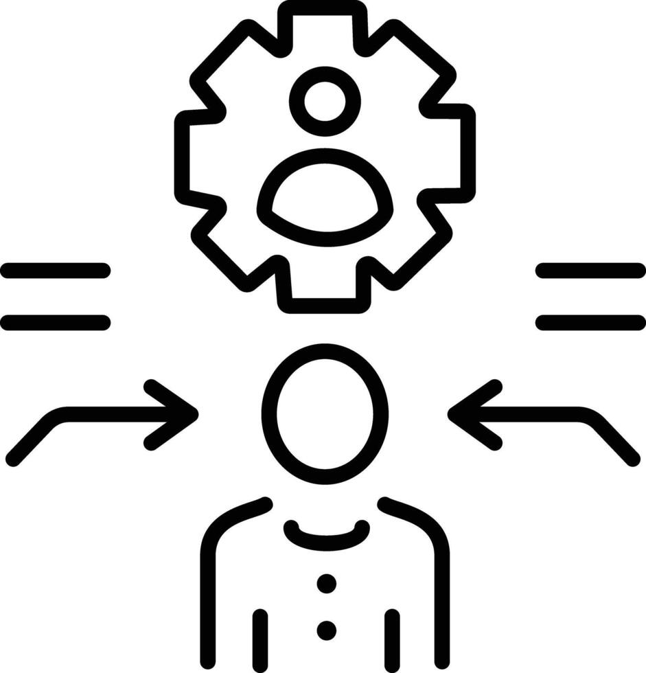 A line style icon of resource utilization vector