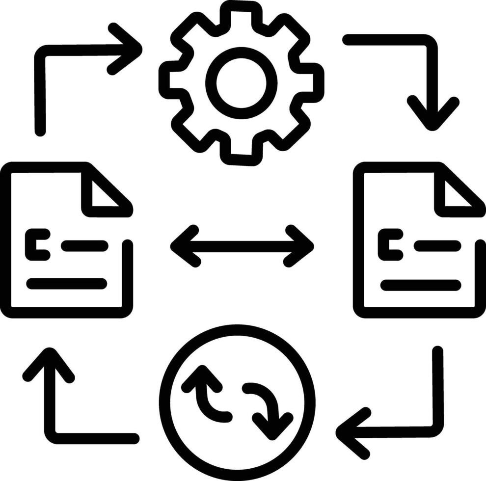 Agile methodology icon in linear style vector