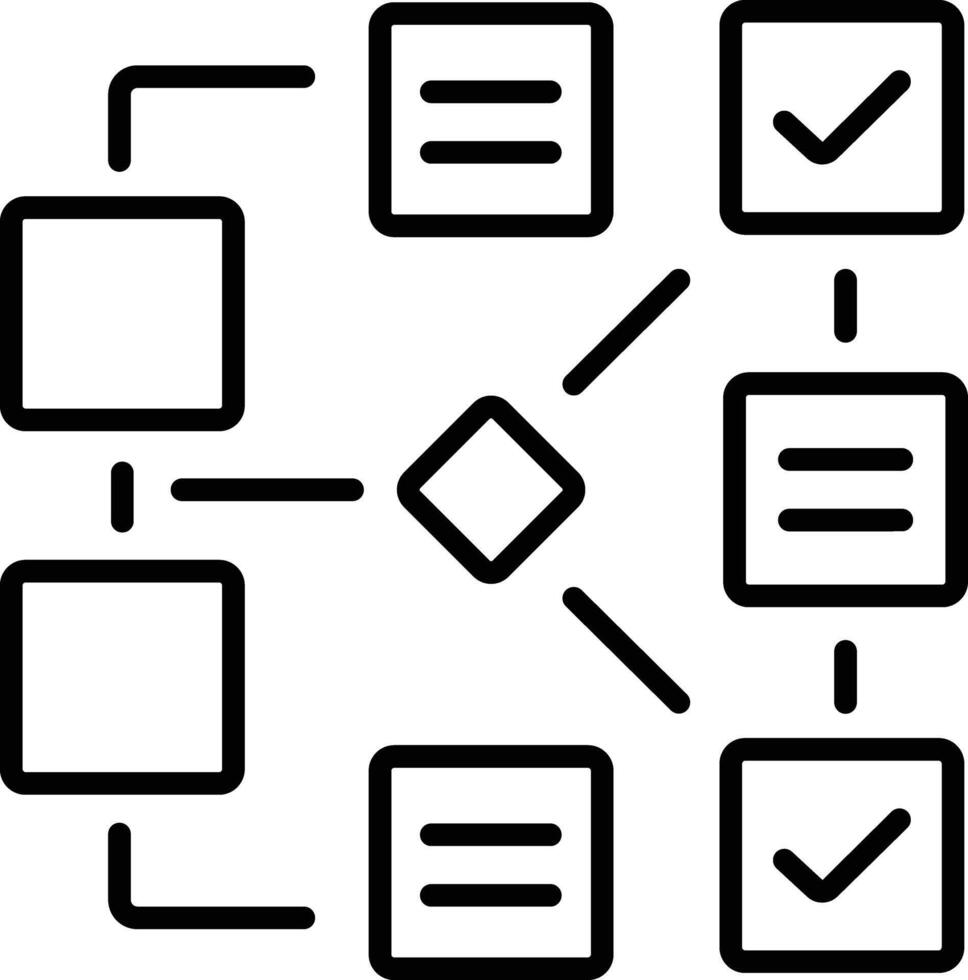 Work dependencies icon in linear style vector