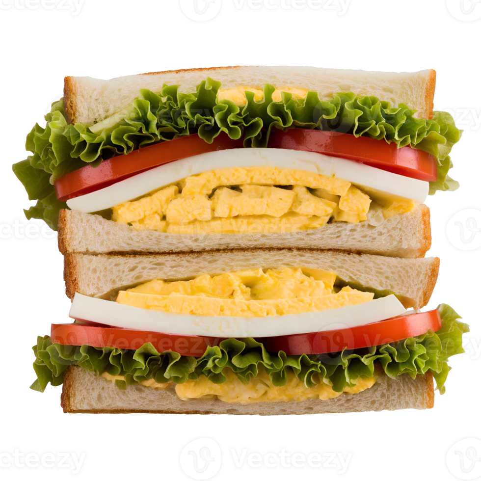 Egg Salad Sandwich Top View png