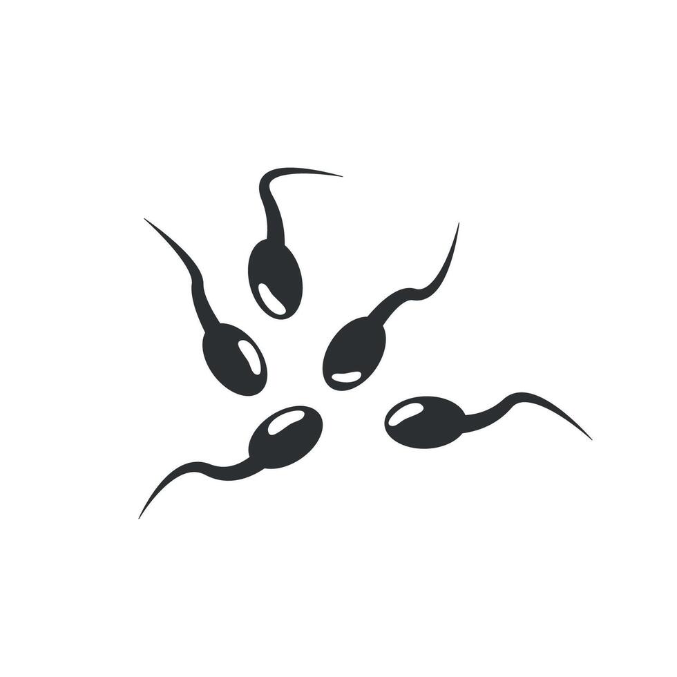 illustration of the flat design of a sperm cell. vector