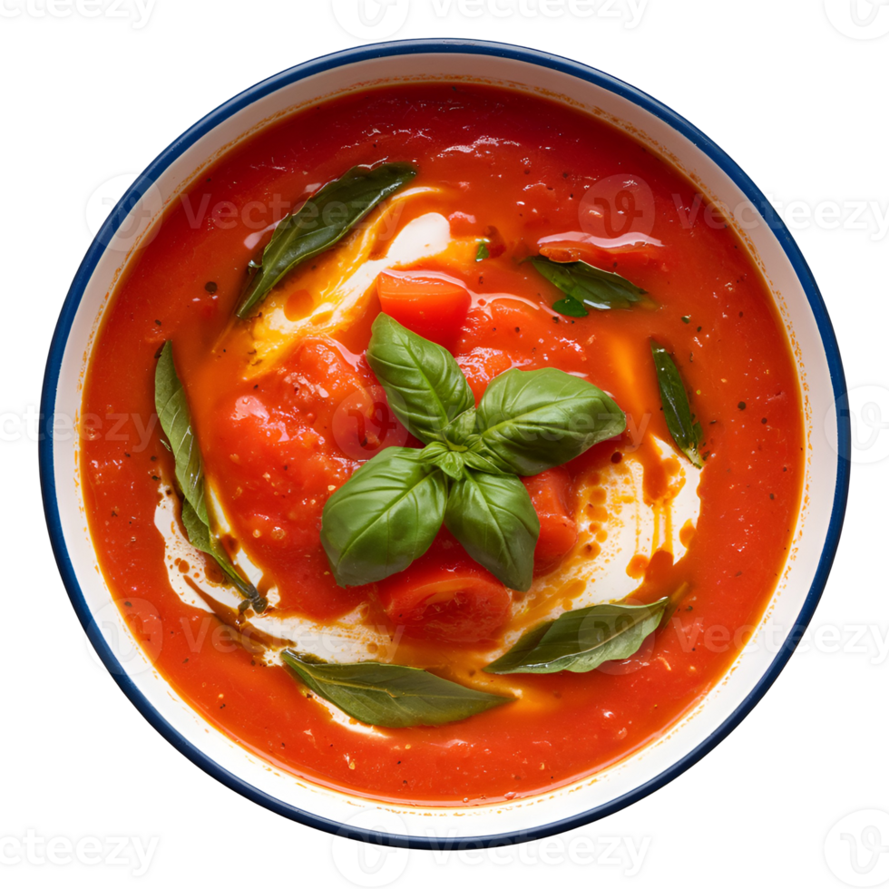 Tomato Basil Soup Top View png