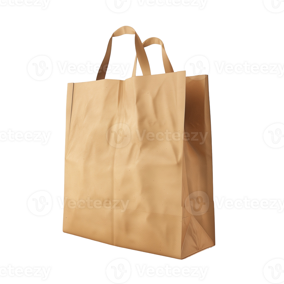 Paper Bag Concept Model with Plastic Elements png