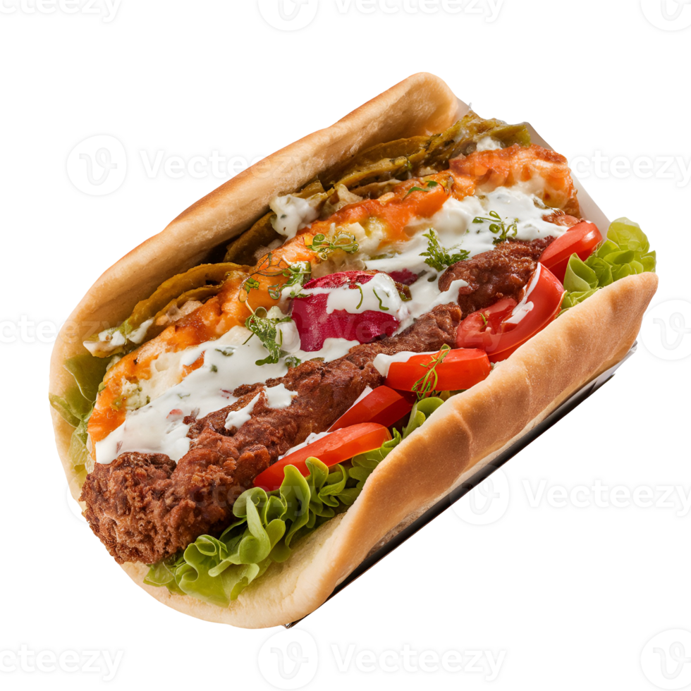 Gyro With Pita Bread Top View png