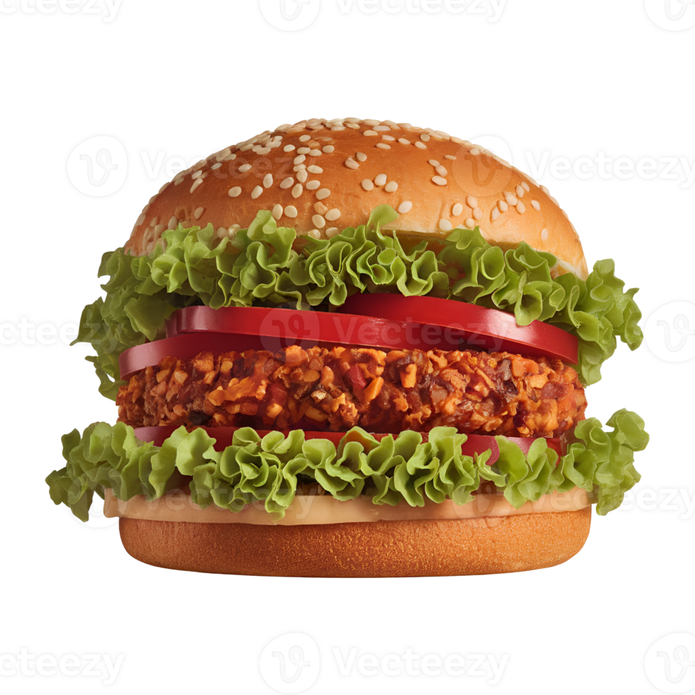 Veggie Burger Top View png