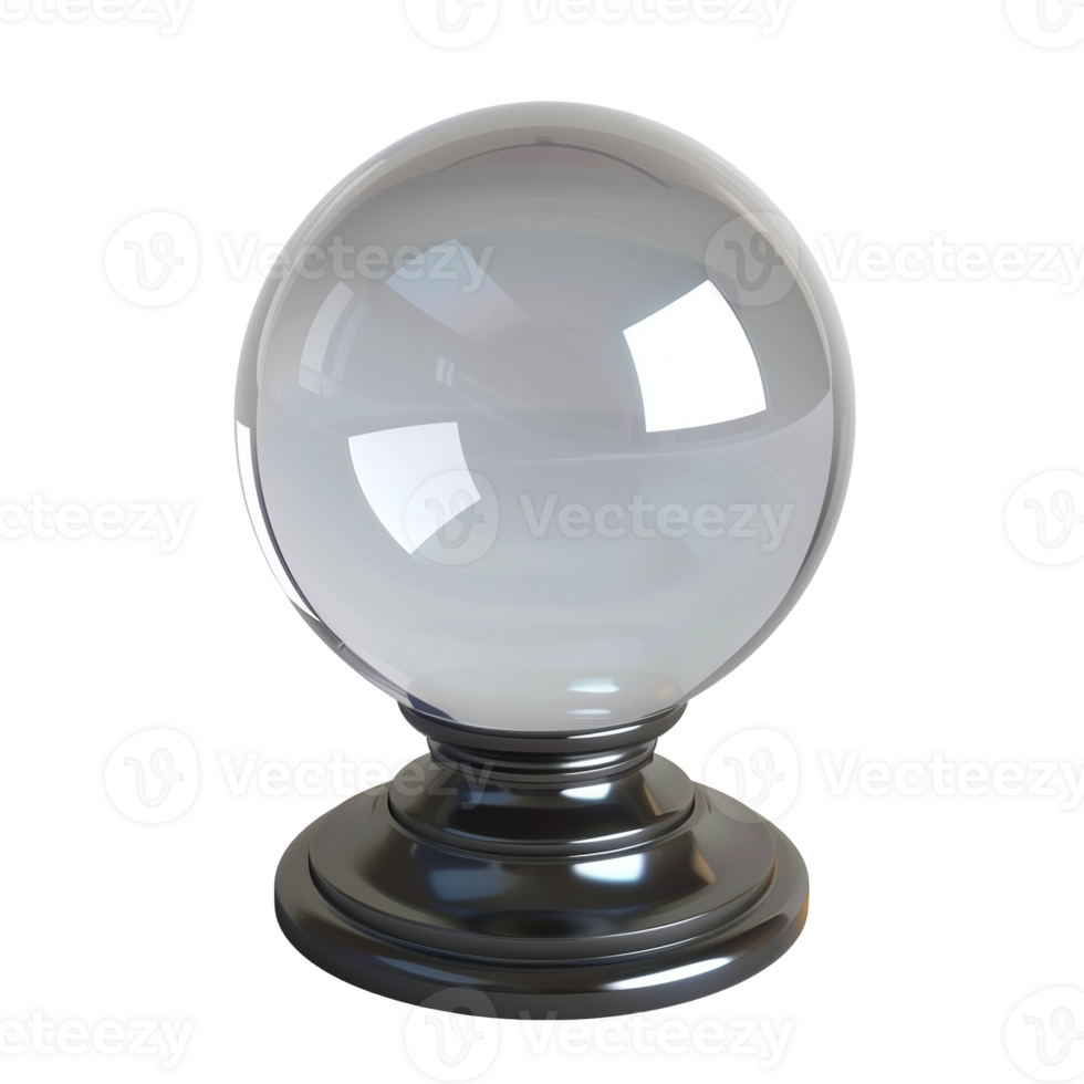 Crystal Ball with Plastic Bee Model png