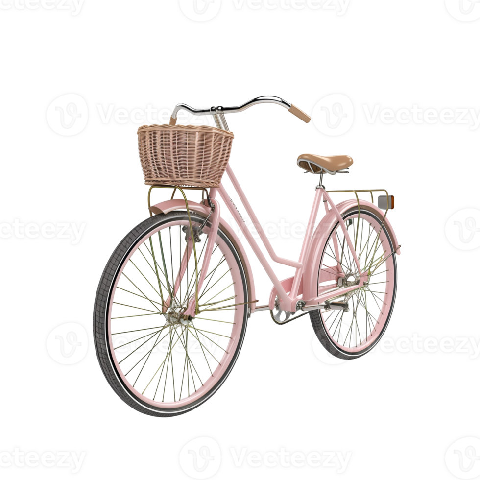 Bicycle with Basket Concept Model png