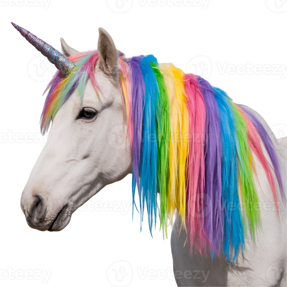 Unicorn with Glittery Horn png