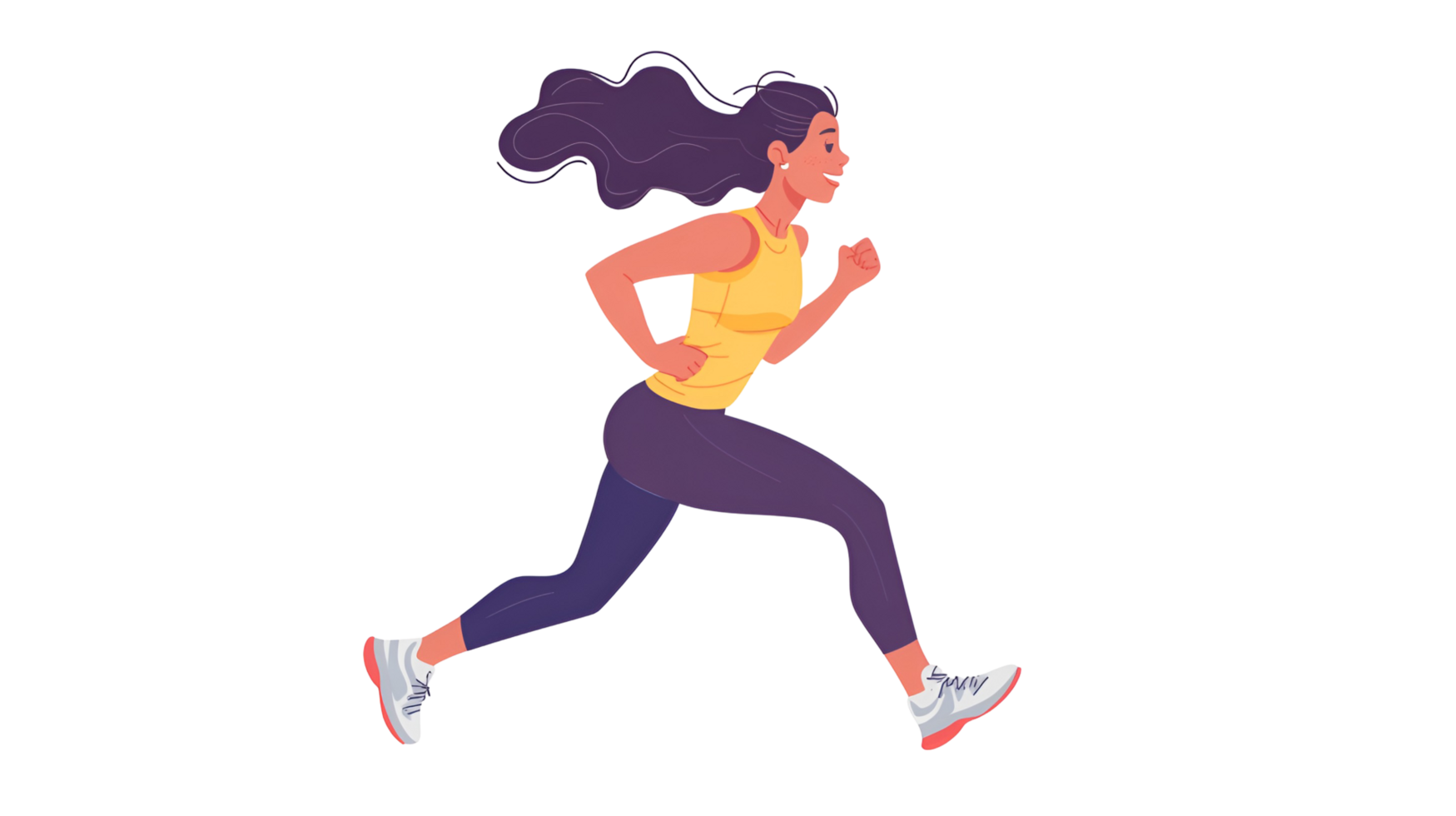 Girl Running No Background png