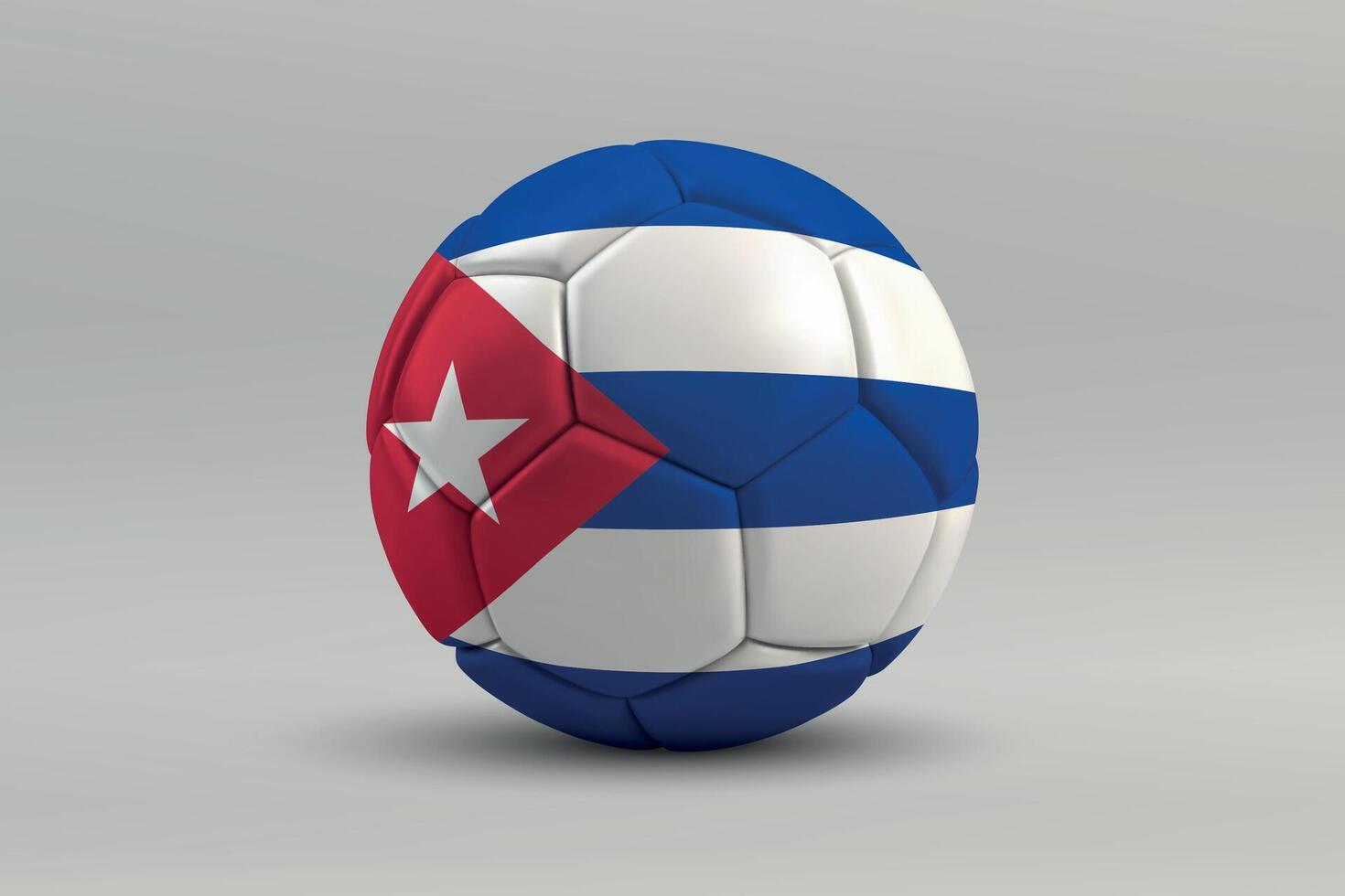 Cuba Soccer Ball with National Flag Design vector