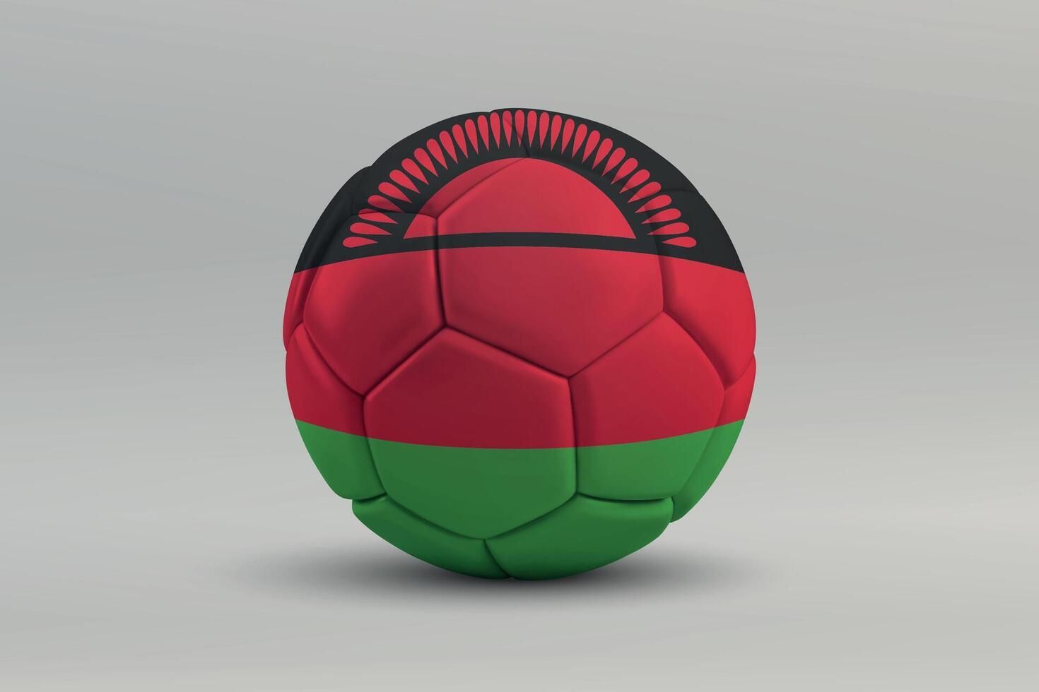 Malawi Soccer Ball with National Flag Design vector