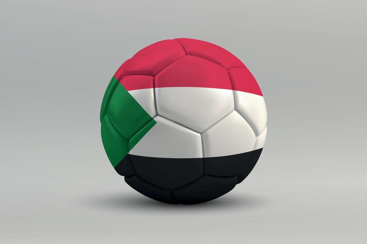 Sudan Soccer Ball with National Flag Design vector