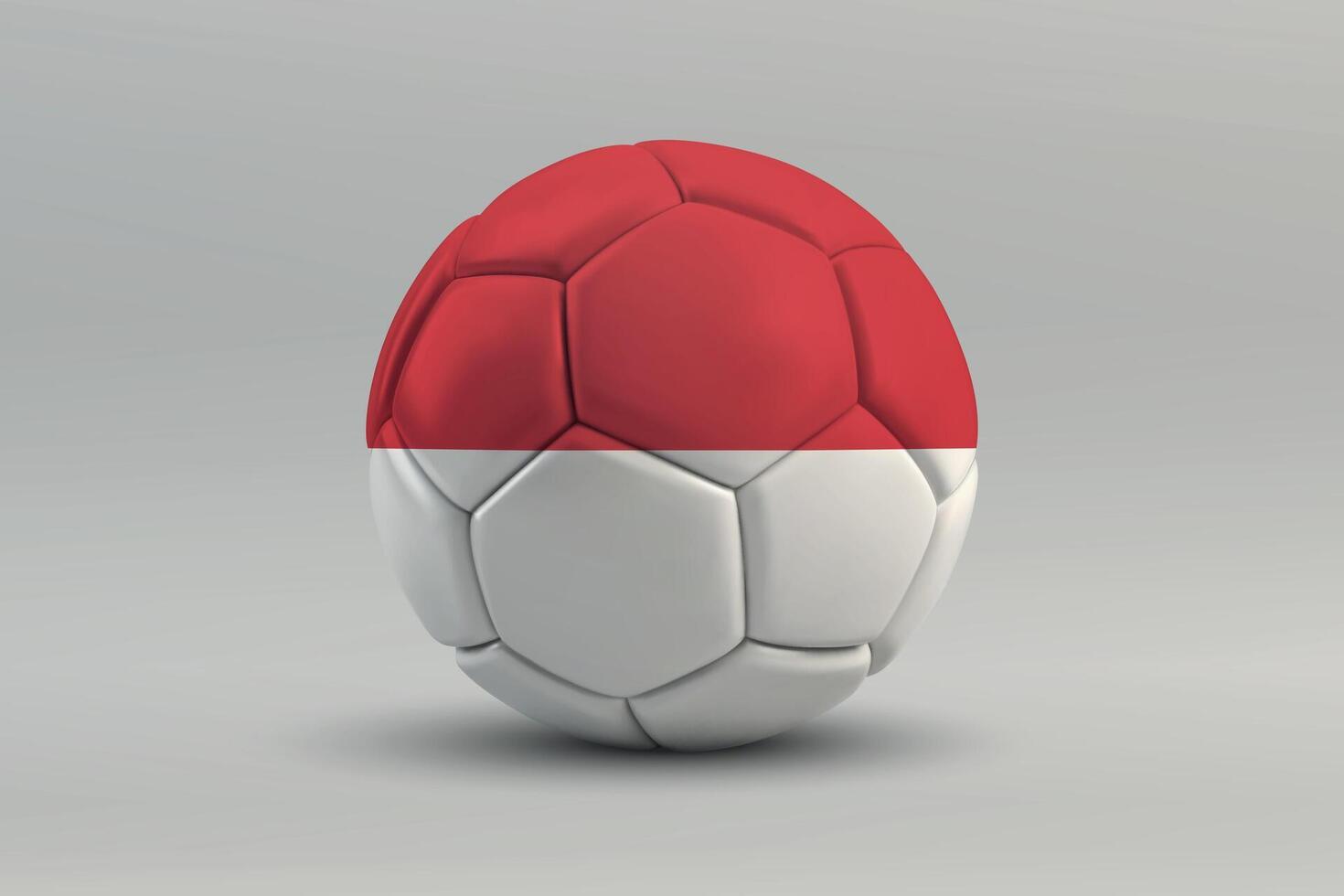 Monaco Soccer Ball with National Flag Design vector