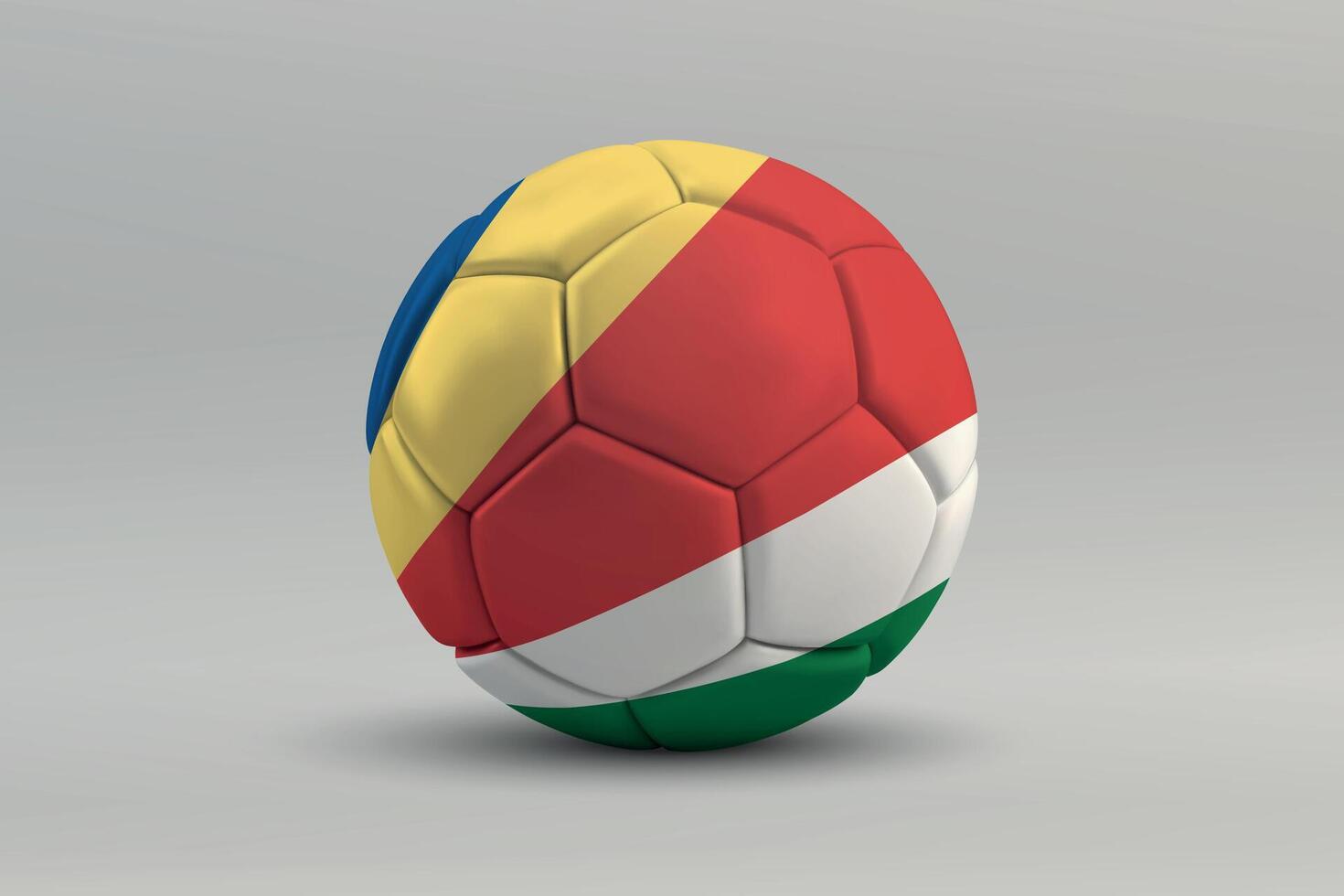 Seychelles Soccer Ball with National Flag Design vector