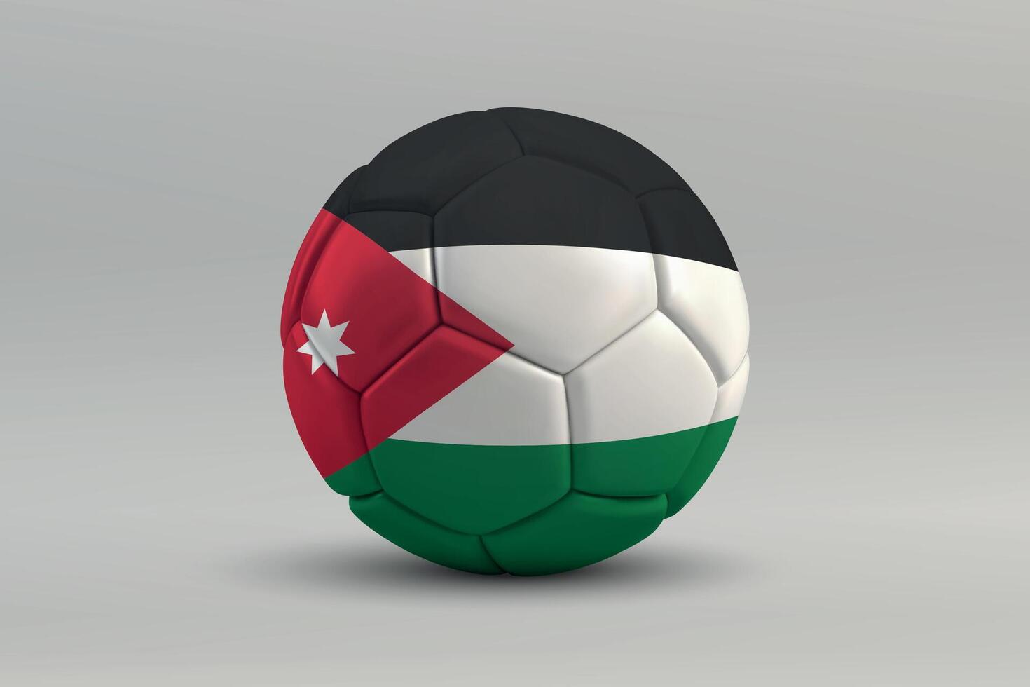 Jordan Soccer Ball with National Flag Design vector