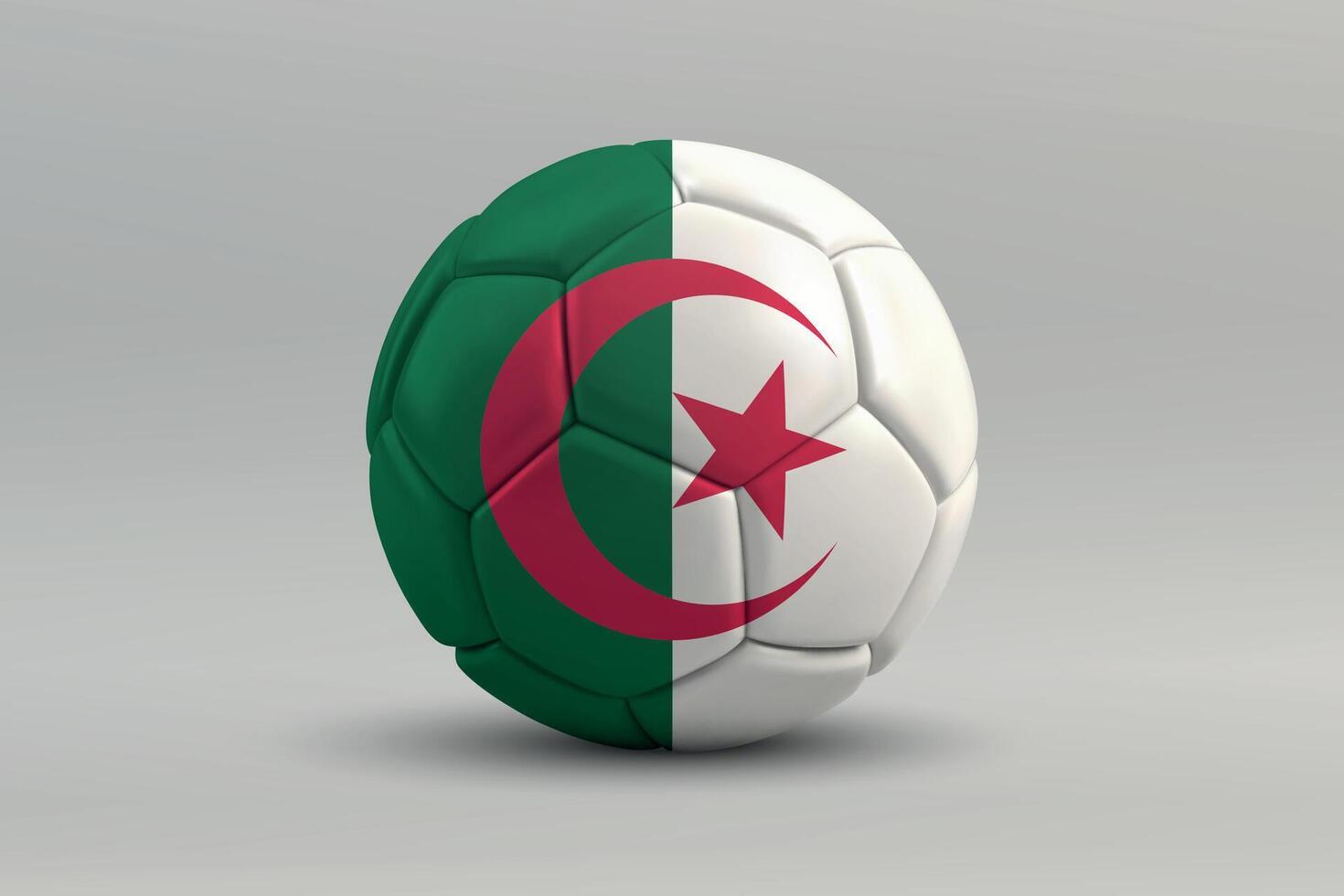 Algeria Soccer Ball with National Flag Design vector