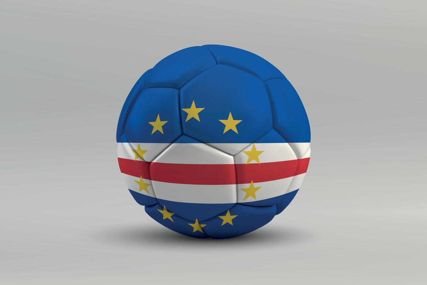 Cape Verde Soccer Ball with National Flag Design vector