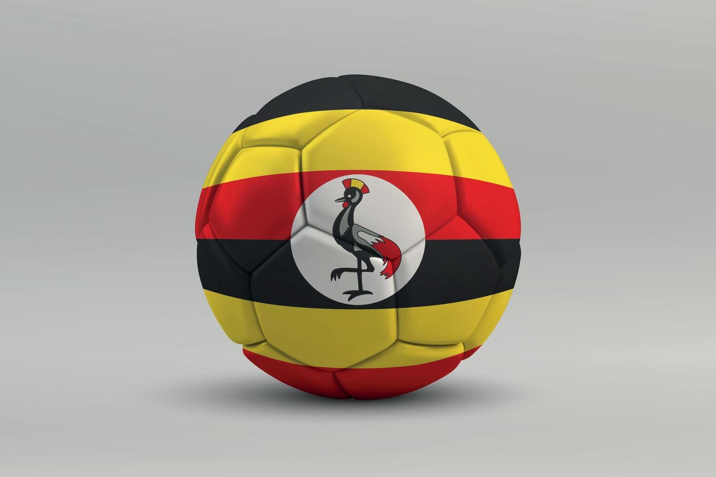 Uganda Soccer Ball with National Flag Design vector
