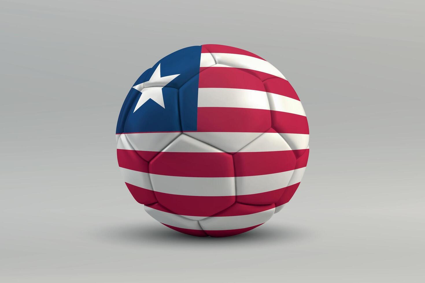 Liberia Soccer Ball with National Flag Design vector