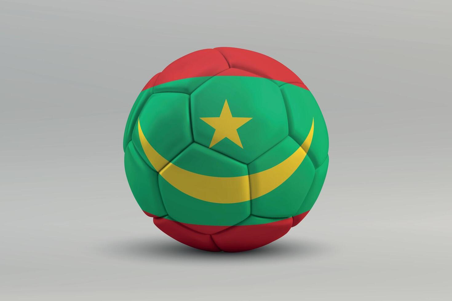 Mauritania Soccer Ball with National Flag Design vector