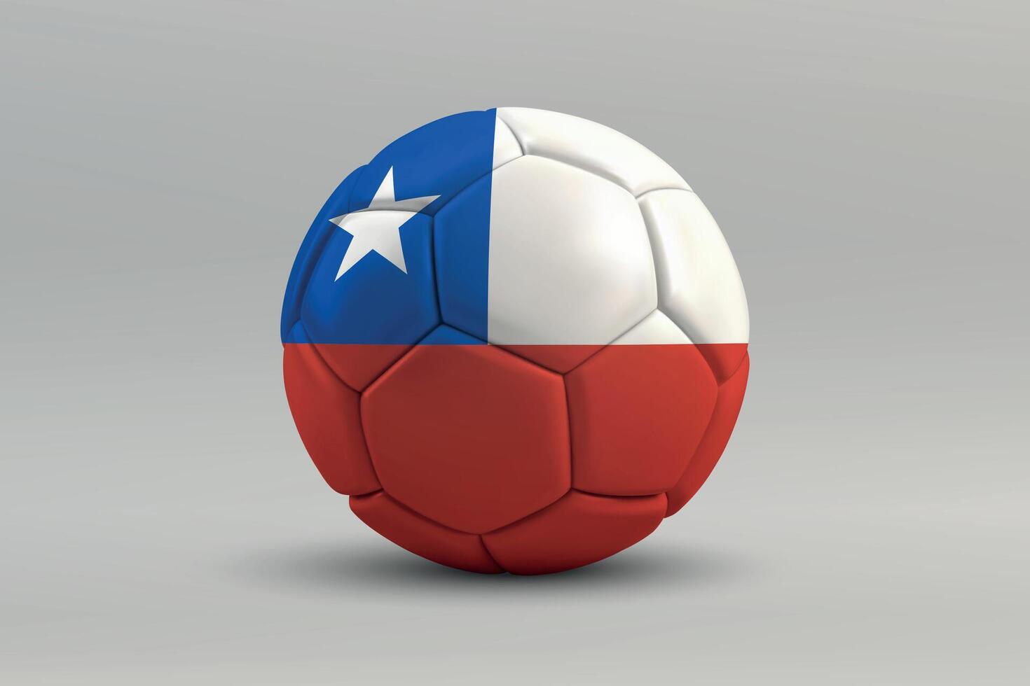 Chile Soccer Ball with National Flag Design vector