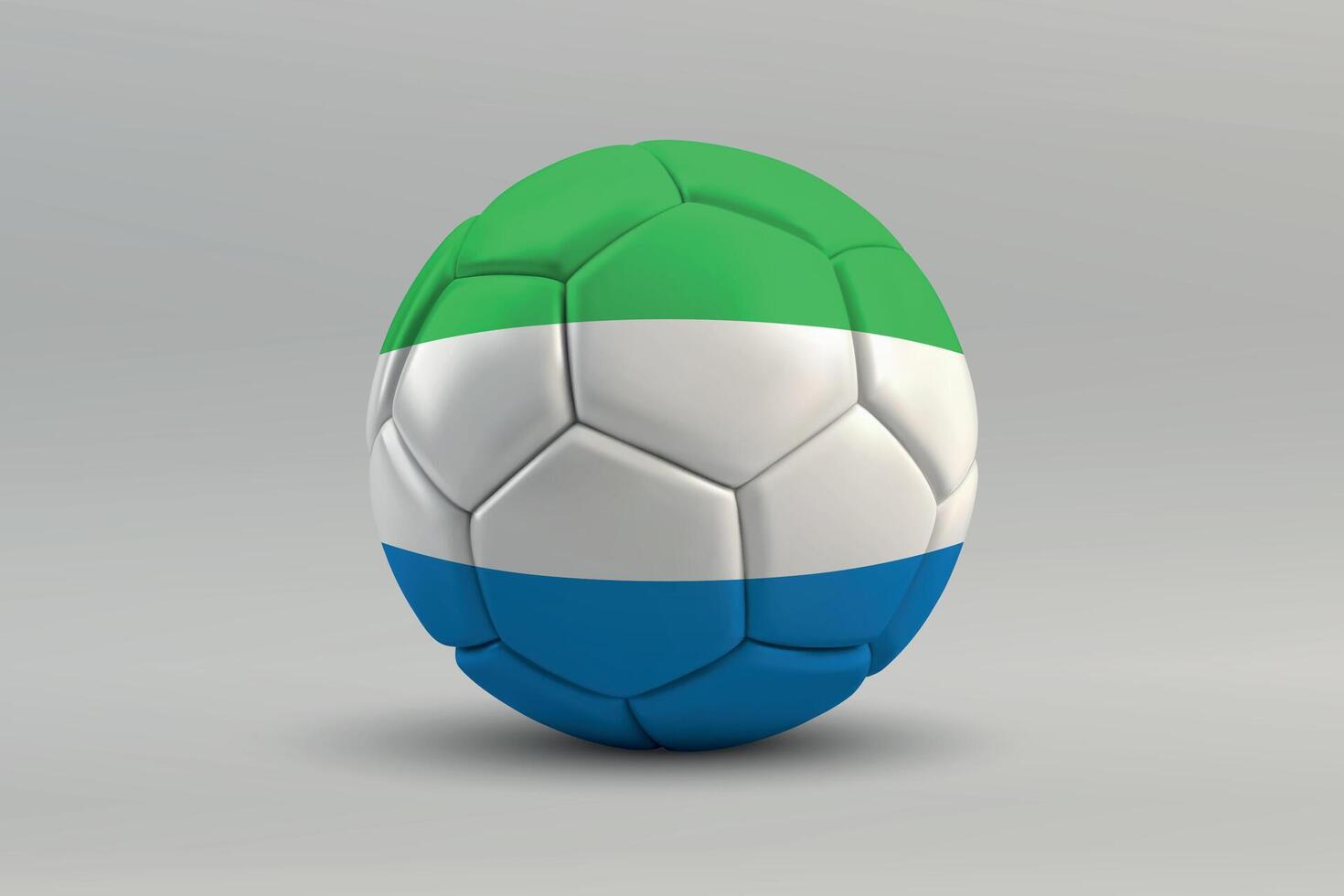 Sierra Leone Soccer Ball with National Flag Design vector