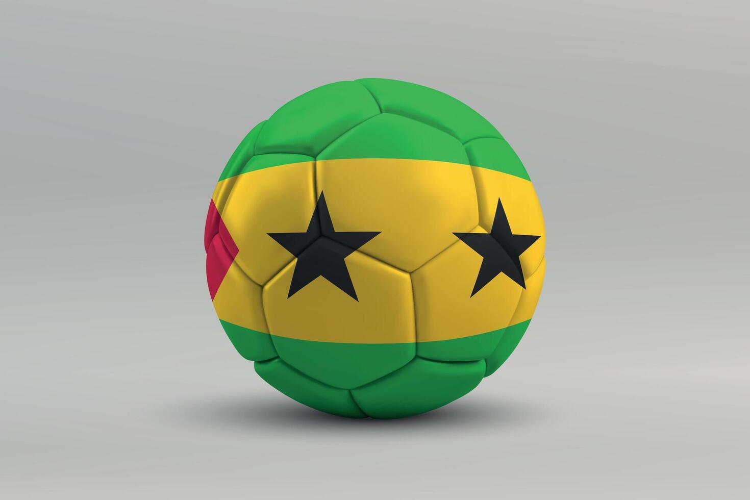 Sao Tome and Principe Soccer Ball with National Flag Design vector