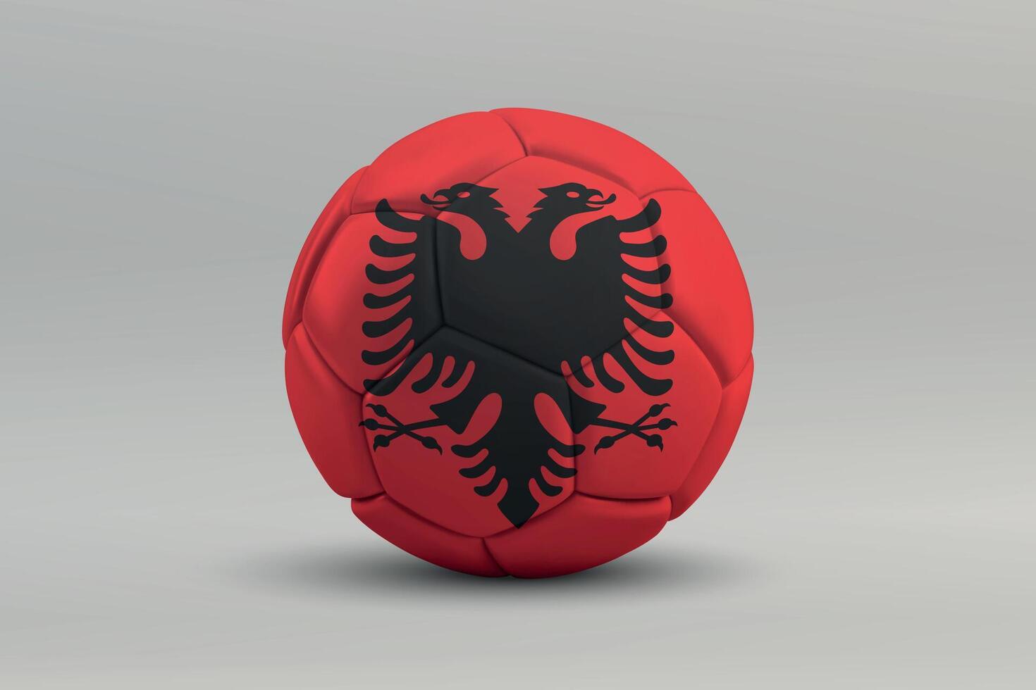Albania Soccer Ball with National Flag Design vector