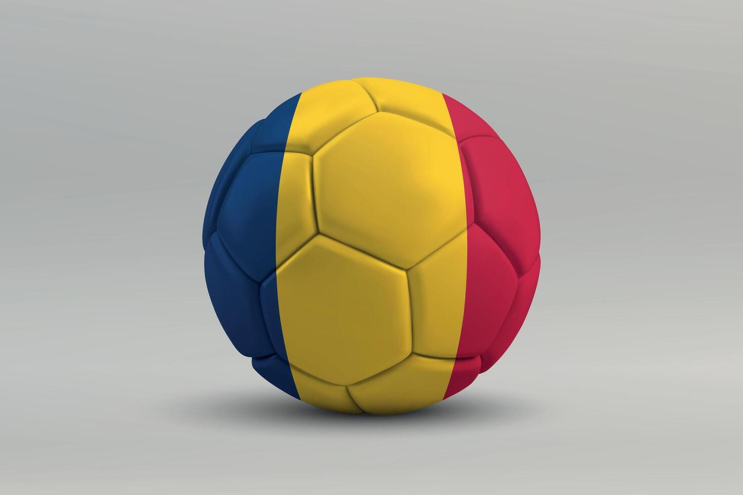 Chad Soccer Ball with National Flag Design vector