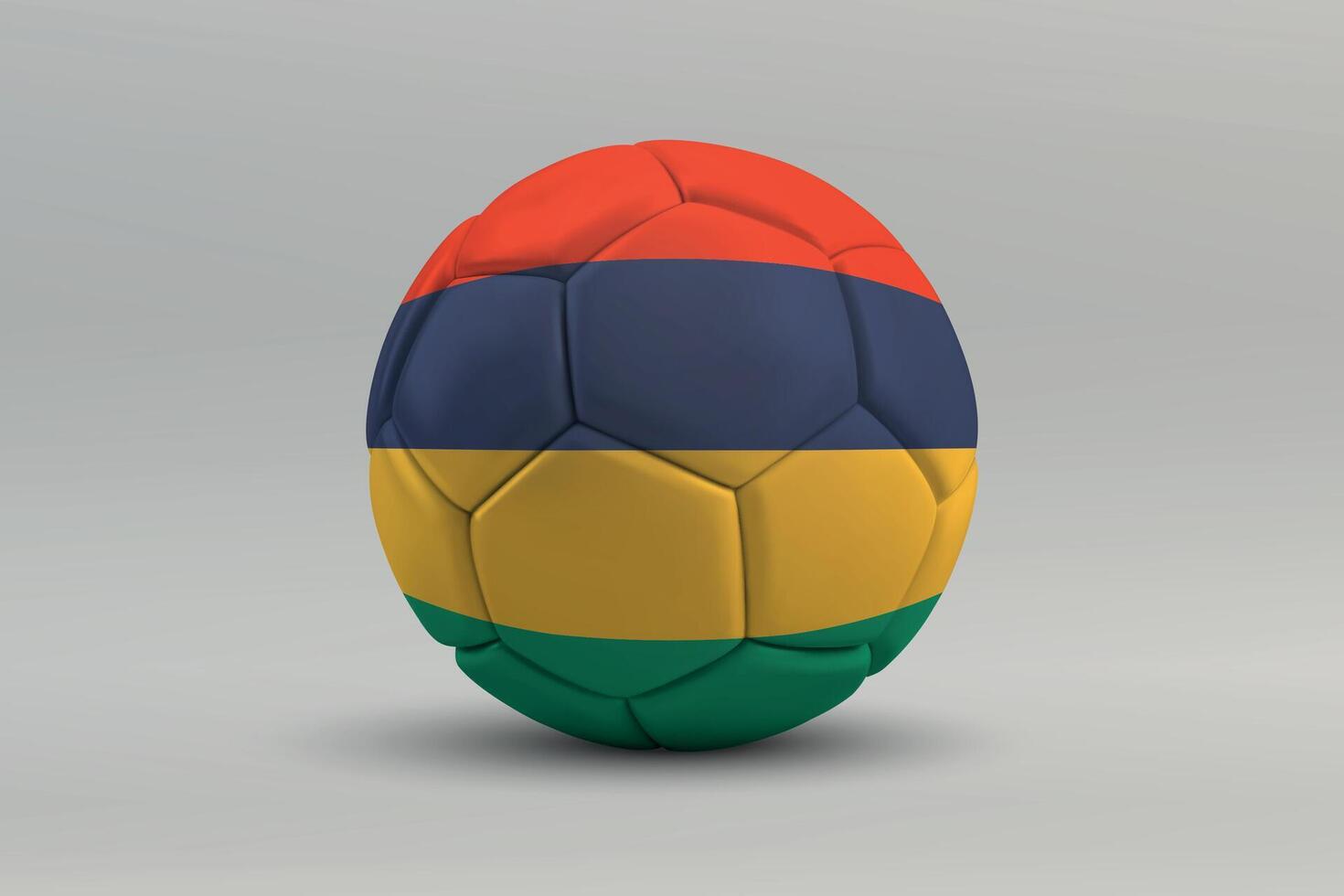 Mauritius Soccer Ball with National Flag Design vector