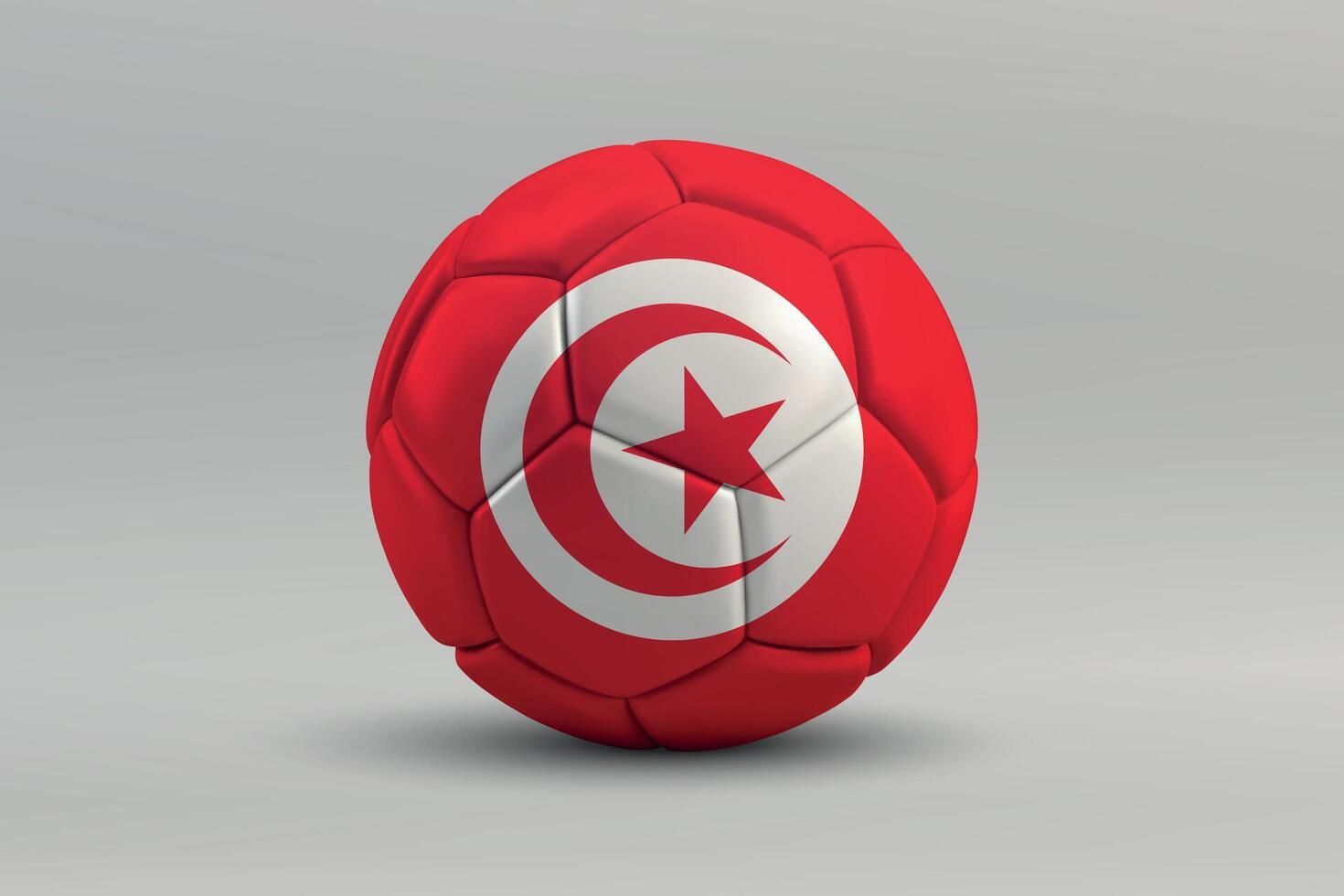 Tunisia Soccer Ball with National Flag Design vector