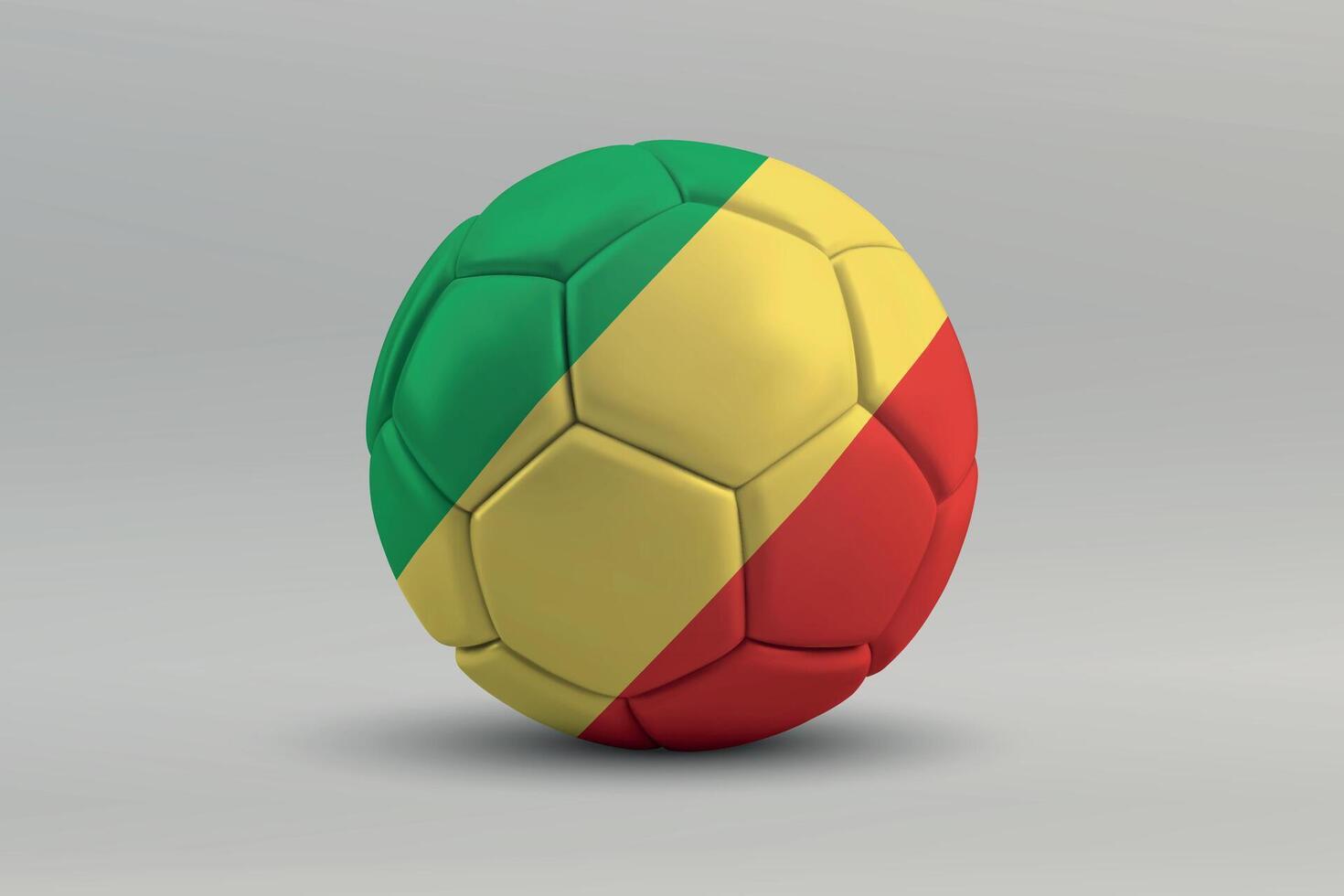 Congo Soccer Ball with National Flag Design vector