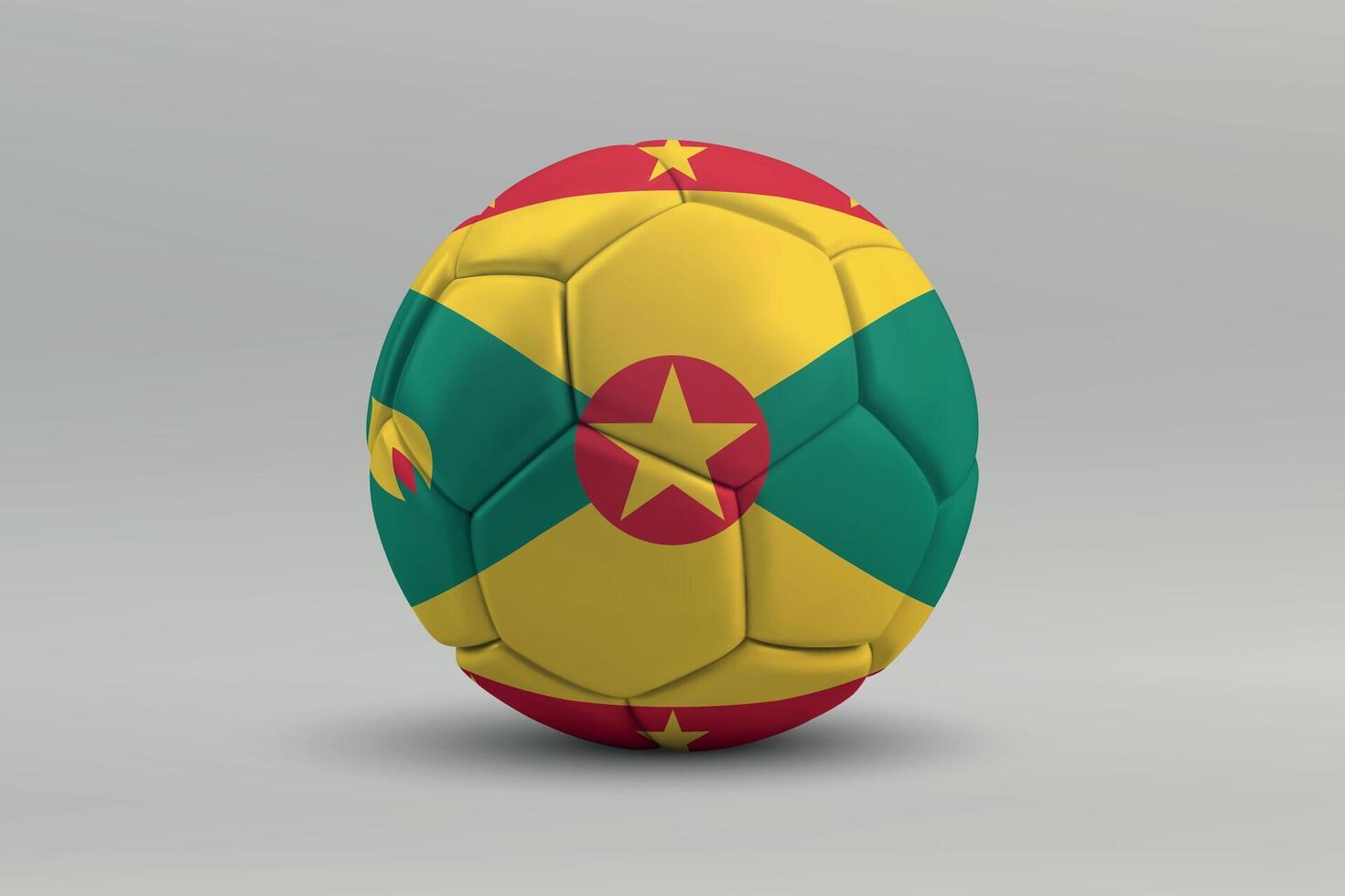 Grenada Soccer Ball with National Flag Design vector