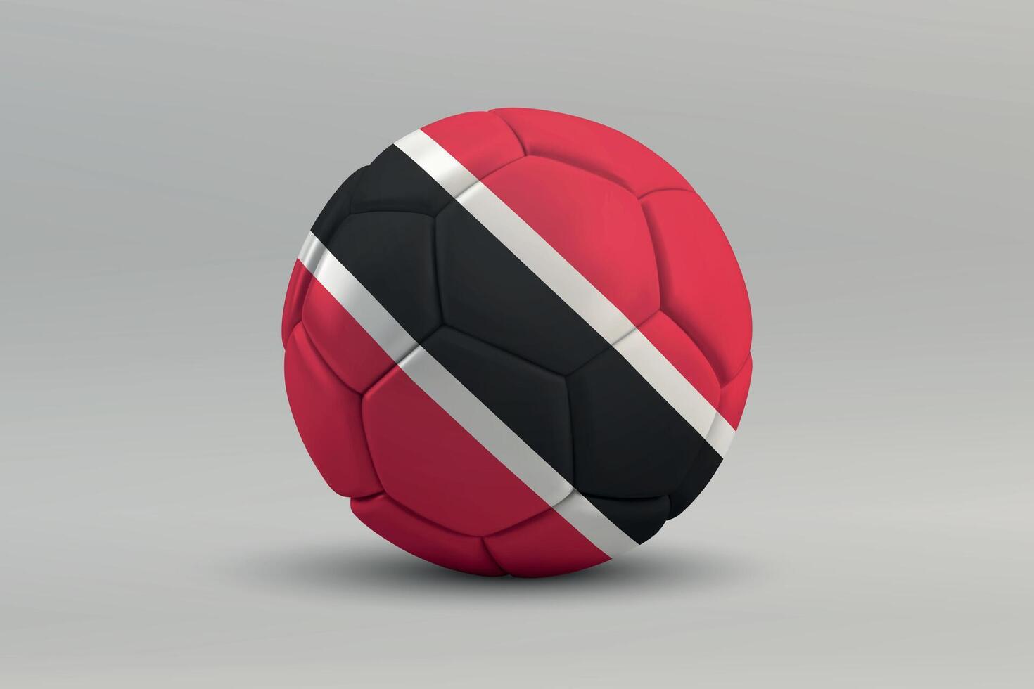 Trinidad and Tobago Soccer Ball with National Flag Design vector
