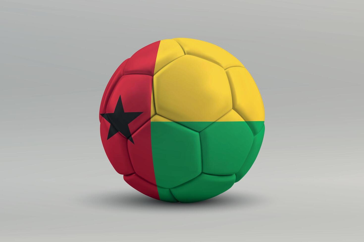 Guinea-Bissau Soccer Ball with National Flag Design vector