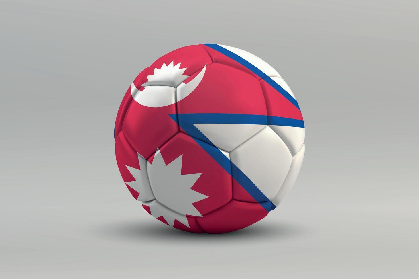Nepal Soccer Ball with National Flag Design vector