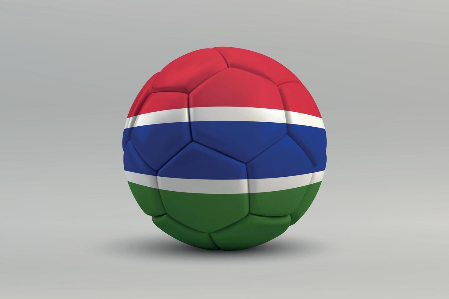 Gambia Soccer Ball with National Flag Design vector