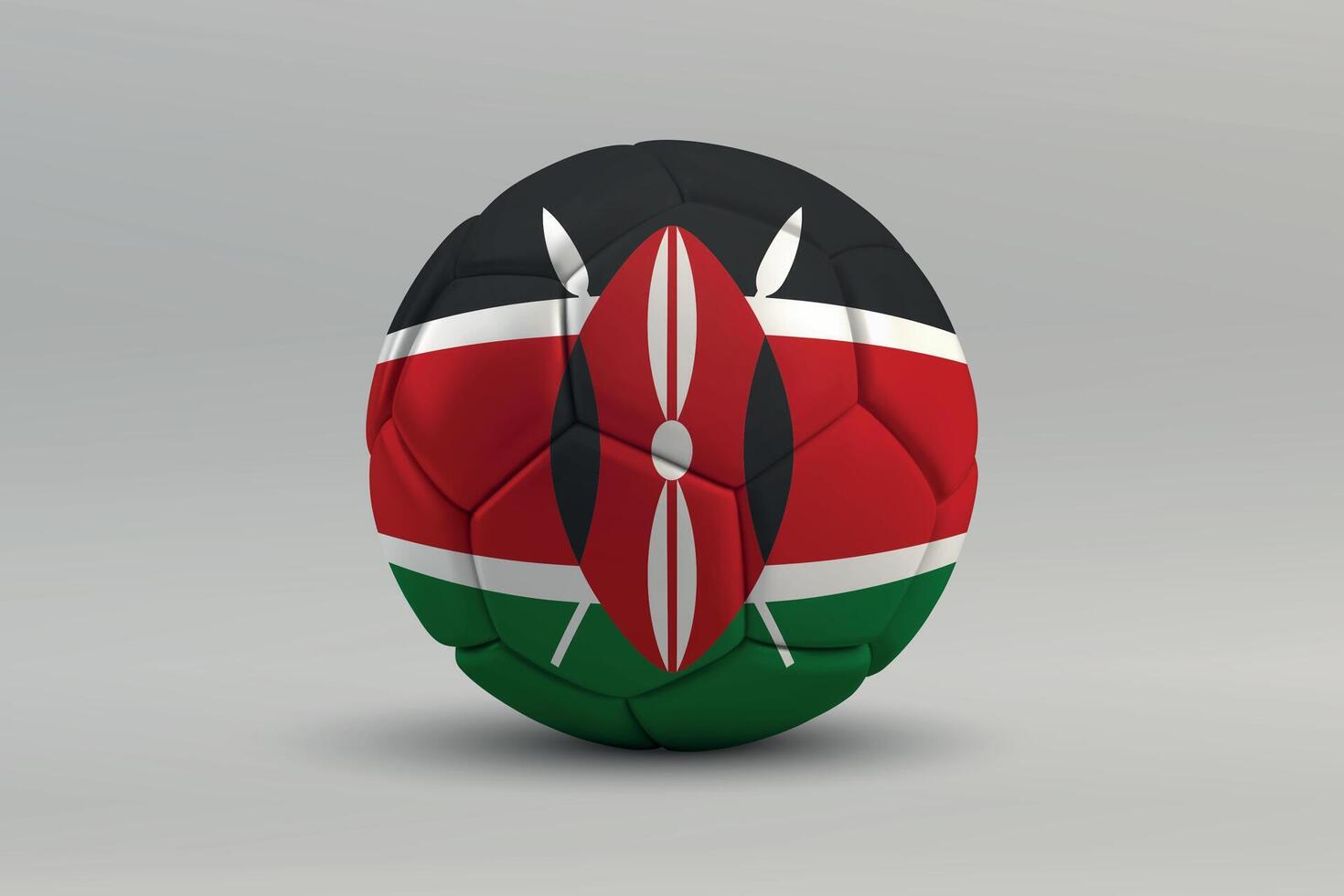 Kenya Soccer Ball with National Flag Design vector
