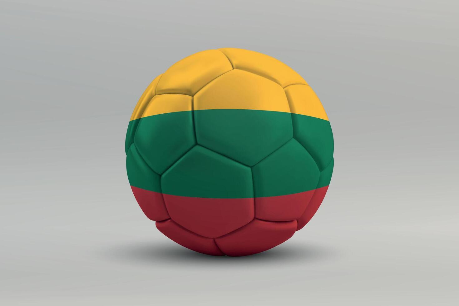 Lithuania Soccer Ball with National Flag Design vector